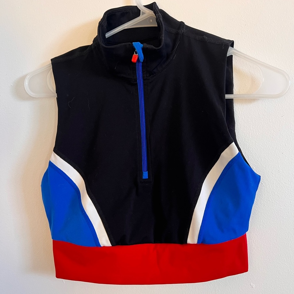 Sports Illustrated high neck zip up crop top